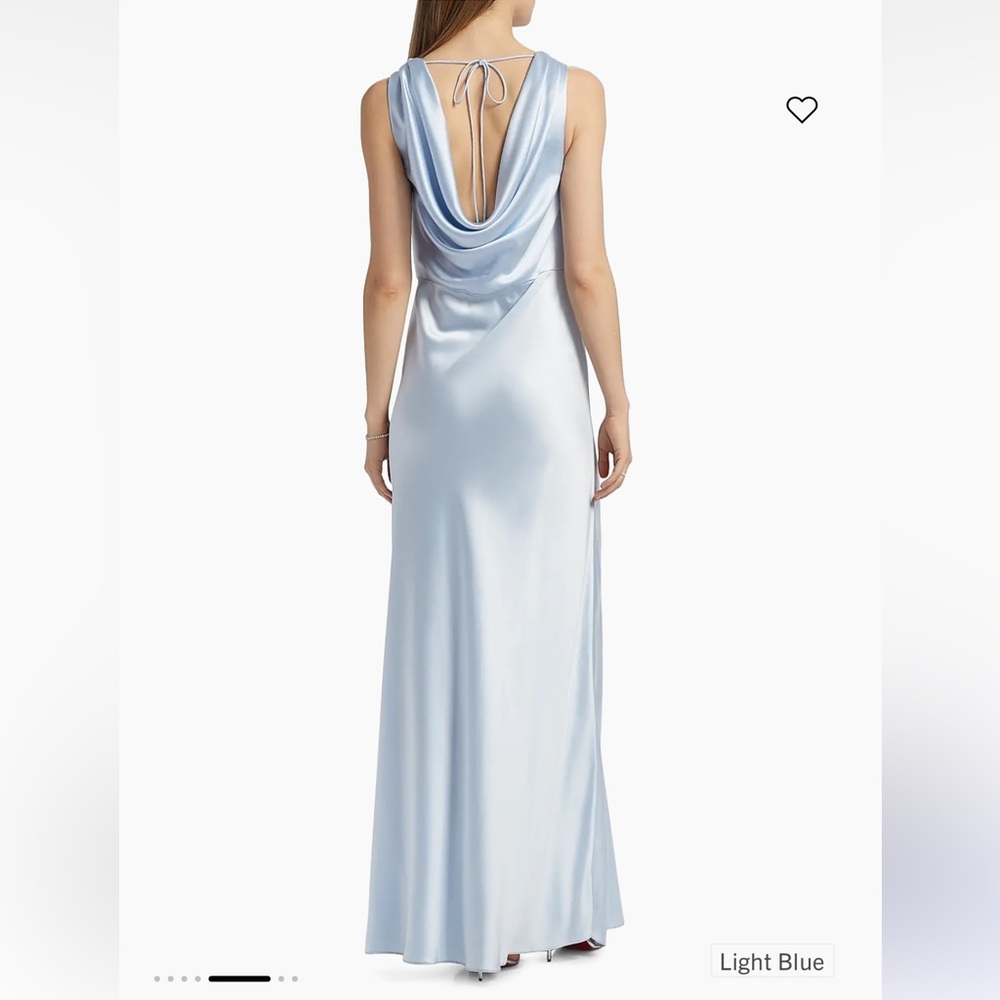 Milly Elsa Satin Cowl Neck Gown. Cocktail and Black Tie Bridesmaid Dress